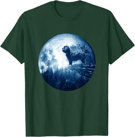 Affenpinscher Dog Moon Dog Mom Dad Women Men Dog Lovers T-Shirt - T-Shirt | Forest