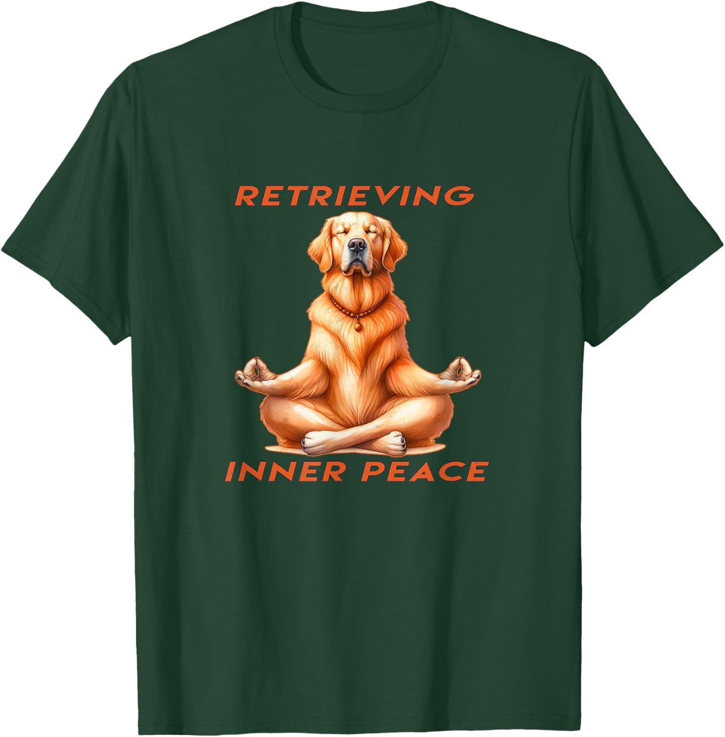 Golden Retriever Yoga - Retrieving Inner Peace T-Shirt - T-Shirt | Forest