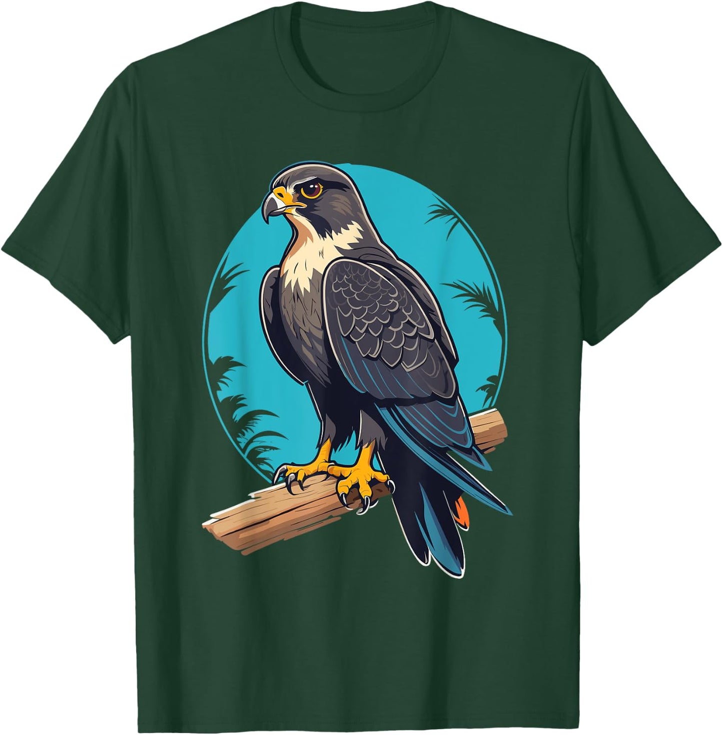 Ventage Peregrine Falcon Graphic: Cute Peregrine Falcon T-Shirt - T-Shirt | Forest
