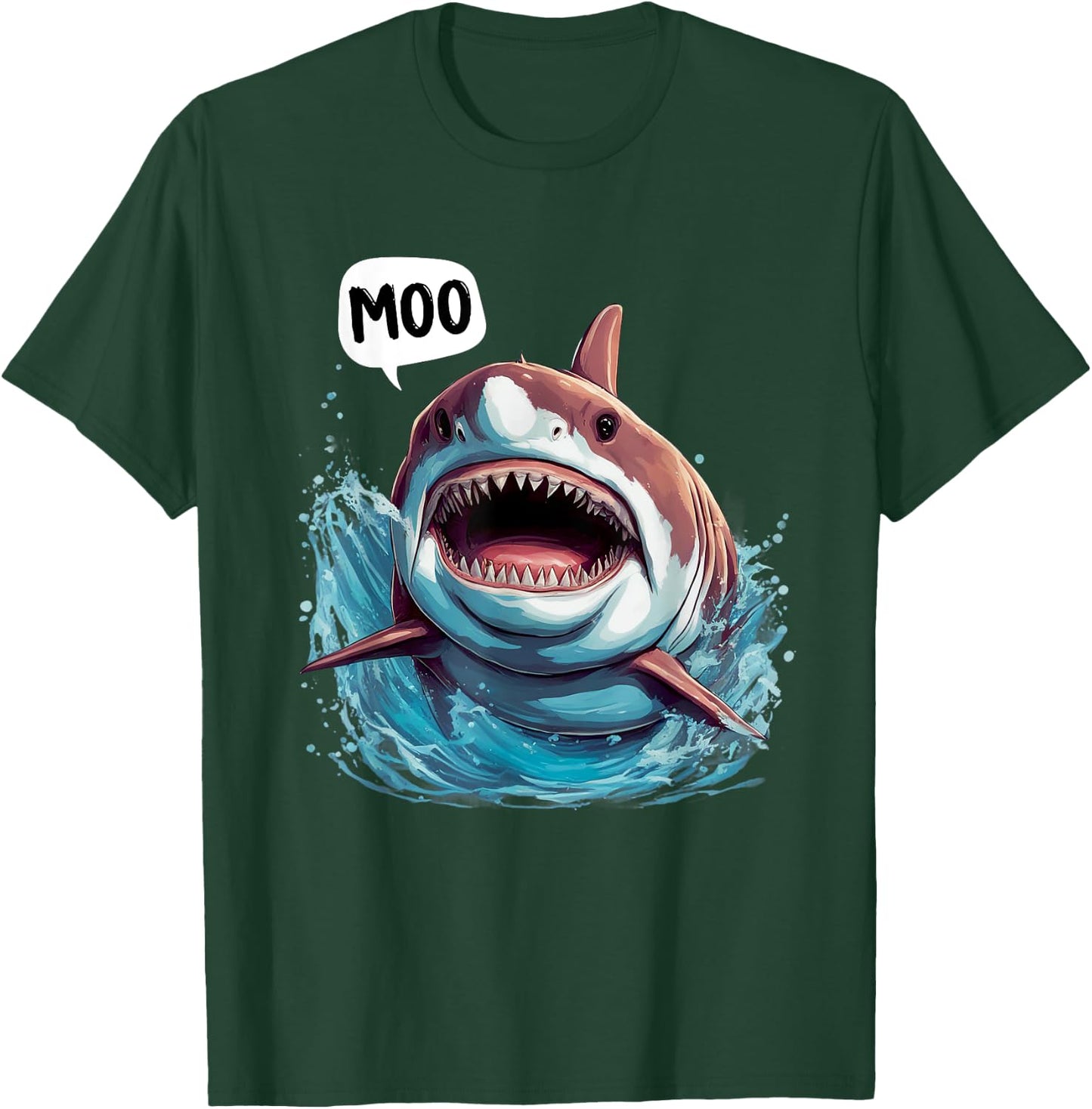 Funny Shark - Moo I'm A Cow Men Women Kids Moo T-Shirt - T-Shirt | Forest