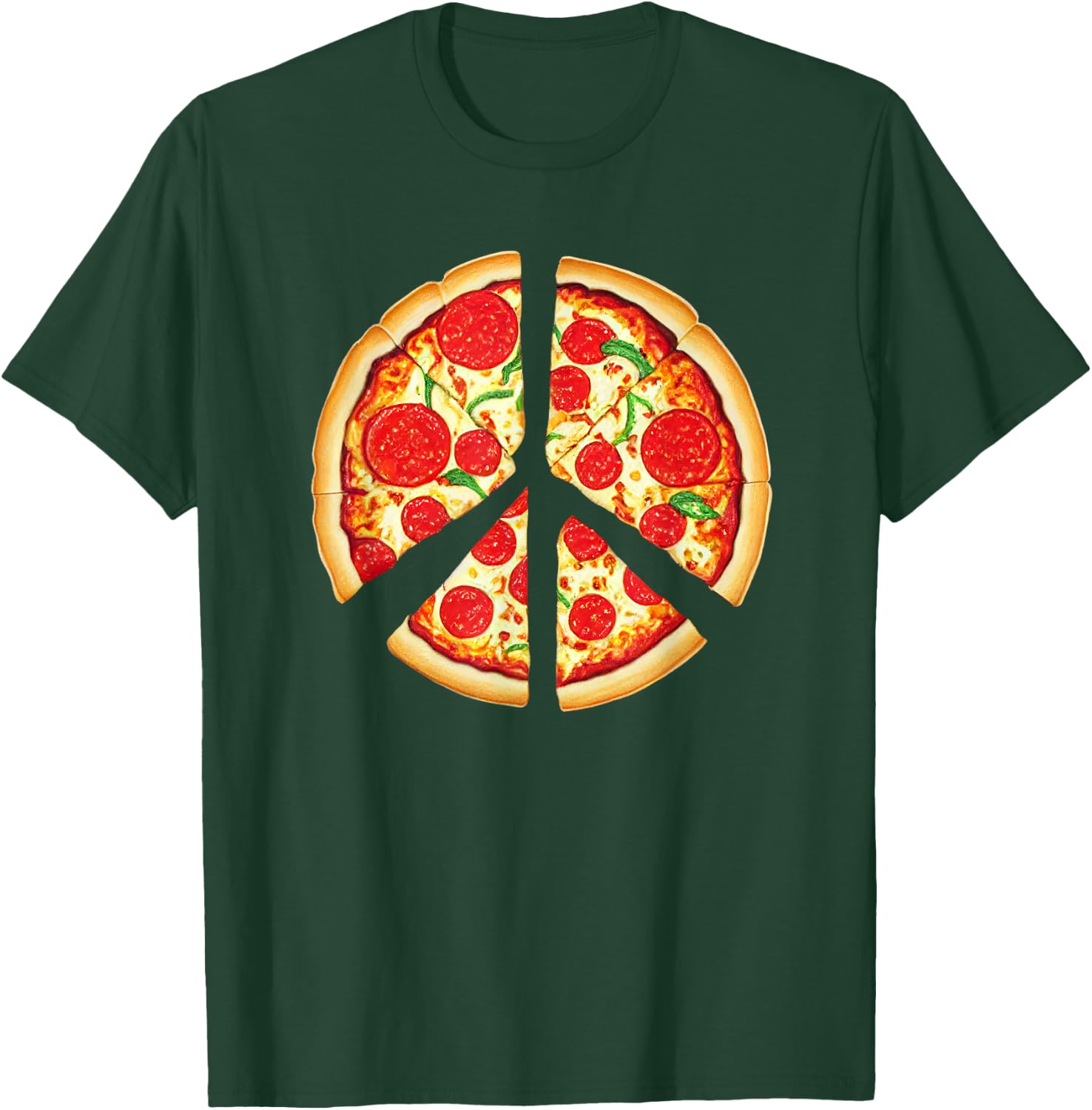 Peace Pizza T-Shirt - T-Shirt | Forest