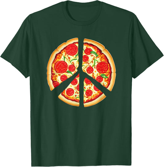 Peace Pizza T-Shirt - T-Shirt | Forest