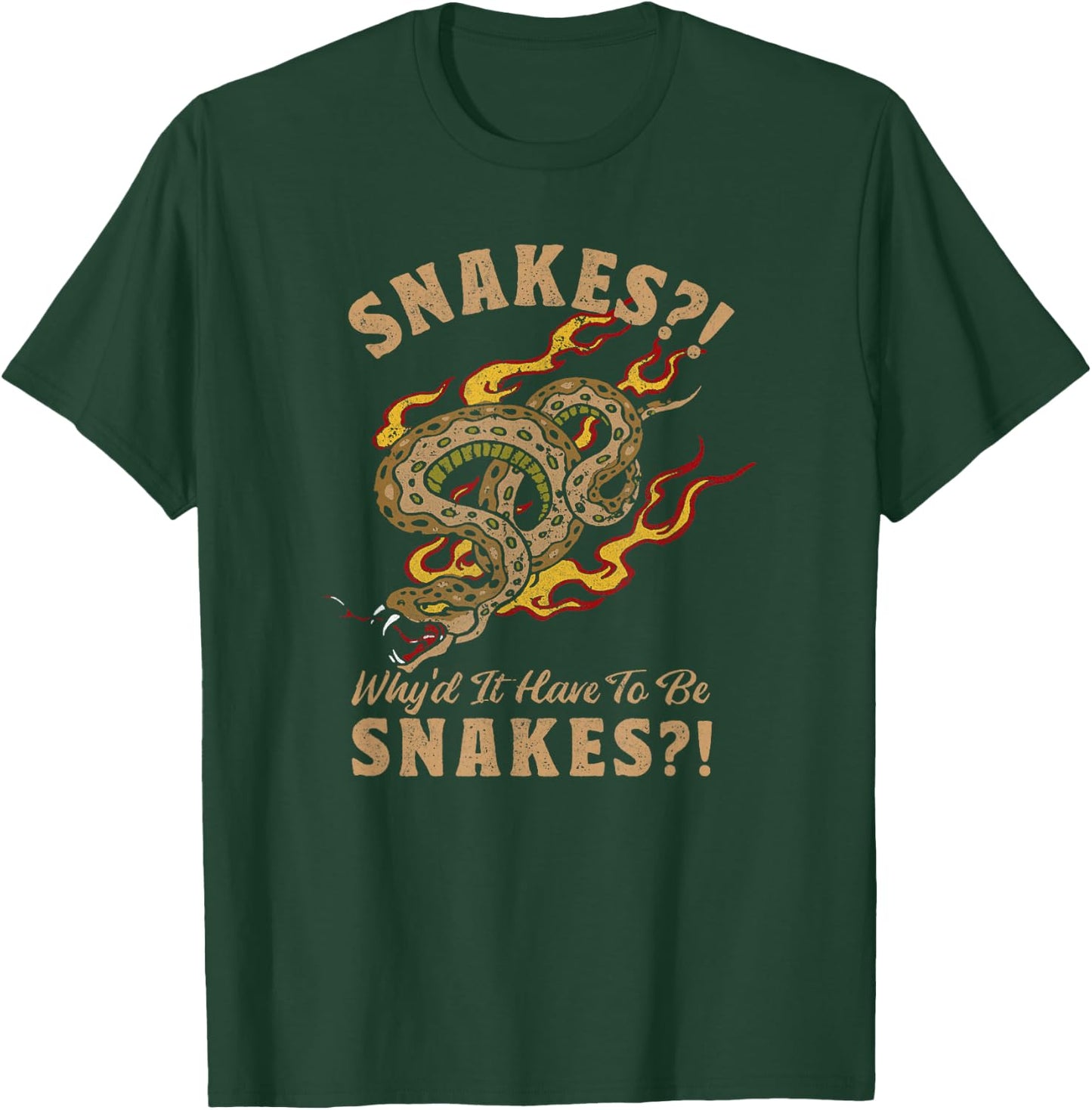Indiana Jones Raiders of The Lost Ark Why Snakes Quote T-Shirt - T-Shirt | Forest