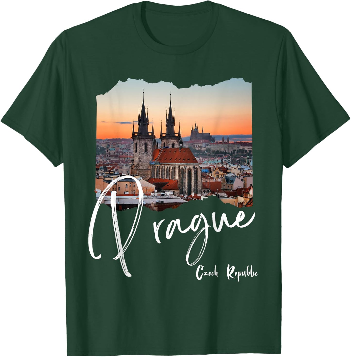 Prague Czech Republic Souvenir T-Shirt - T-Shirt | Forest