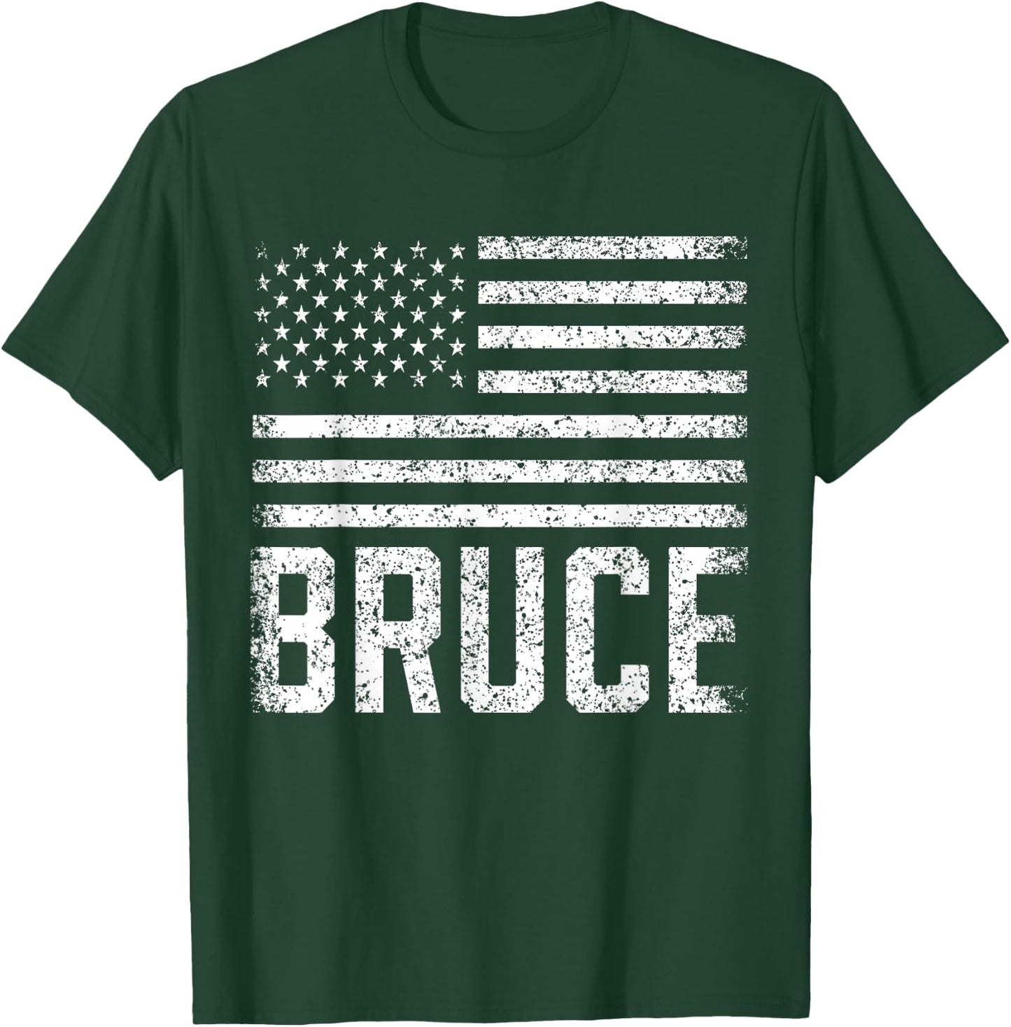 Bruce Birthday Forename Name Personalized USA T-Shirt - T-Shirt | Forest