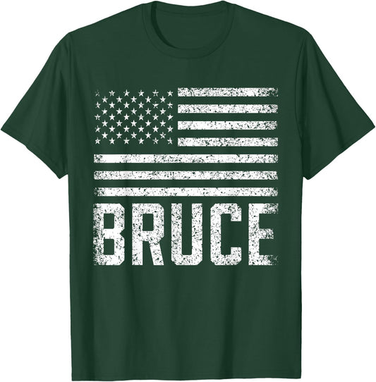 Bruce Birthday Forename Name Personalized USA T-Shirt - T-Shirt | Forest