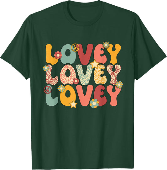 Lovey Grandma Groovy Lovey Grandmother T-Shirt - T-Shirt | Forest
