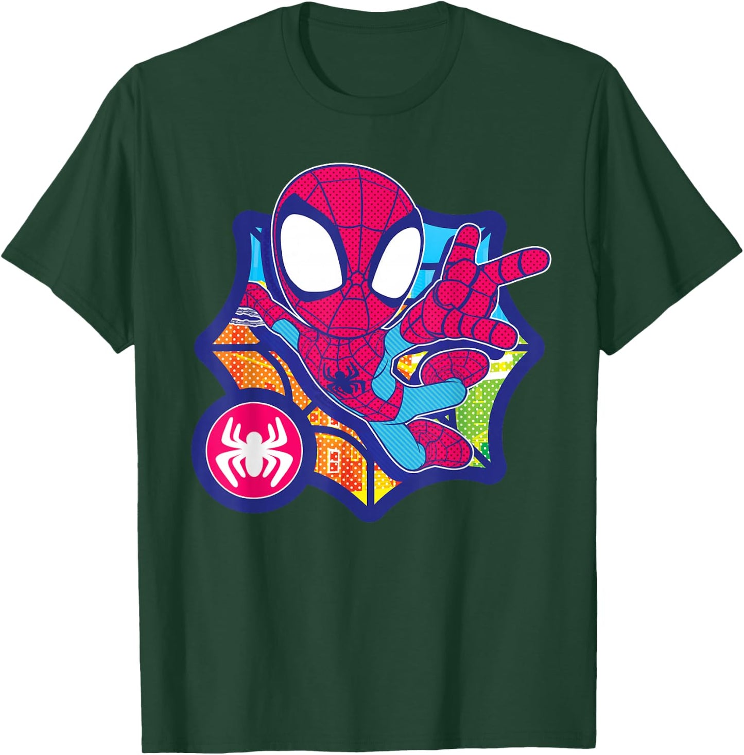 Marvel Spidey and His Amazing Friends Spider-Man Dot Effect T-Shirt - T-Shirt | Forest