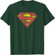 Superman Retro Supes Logo Distressed T-Shirt - T-Shirt | Forest