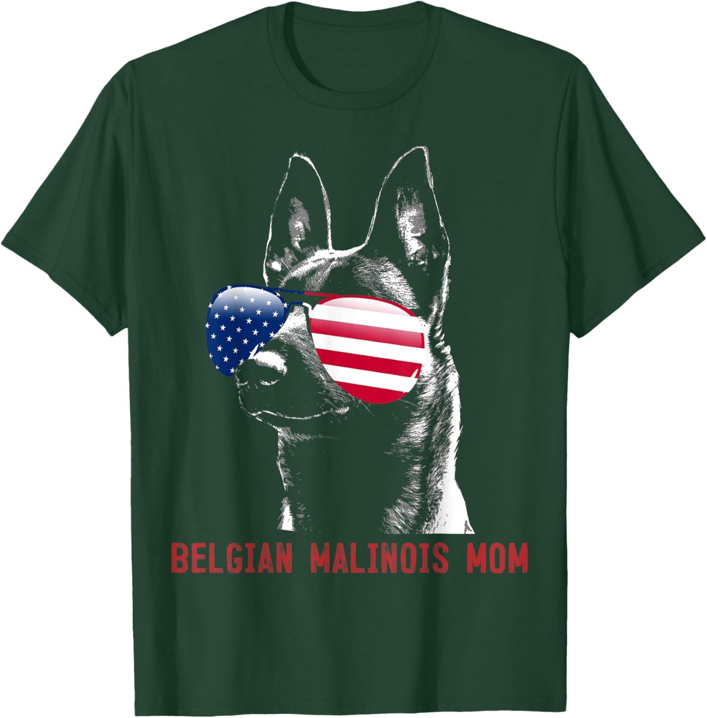 Belgian Malinois Mom Dog Puppy USA Women T-Shirt - T-Shirt | Forest