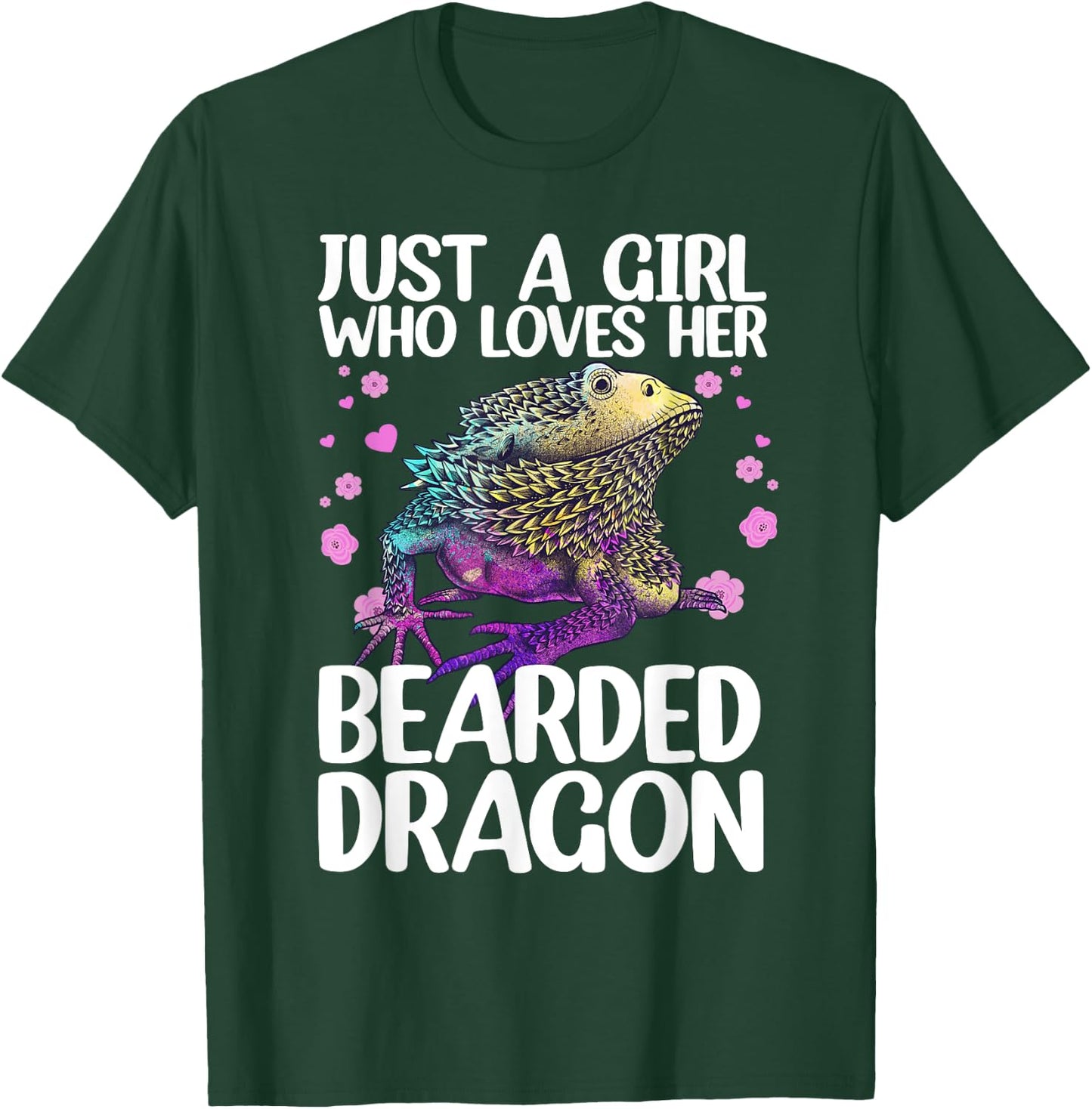 Cool Bearded Dragon Women Reptile Lovers Pet Lizard T-Shirt - T-Shirt | Forest