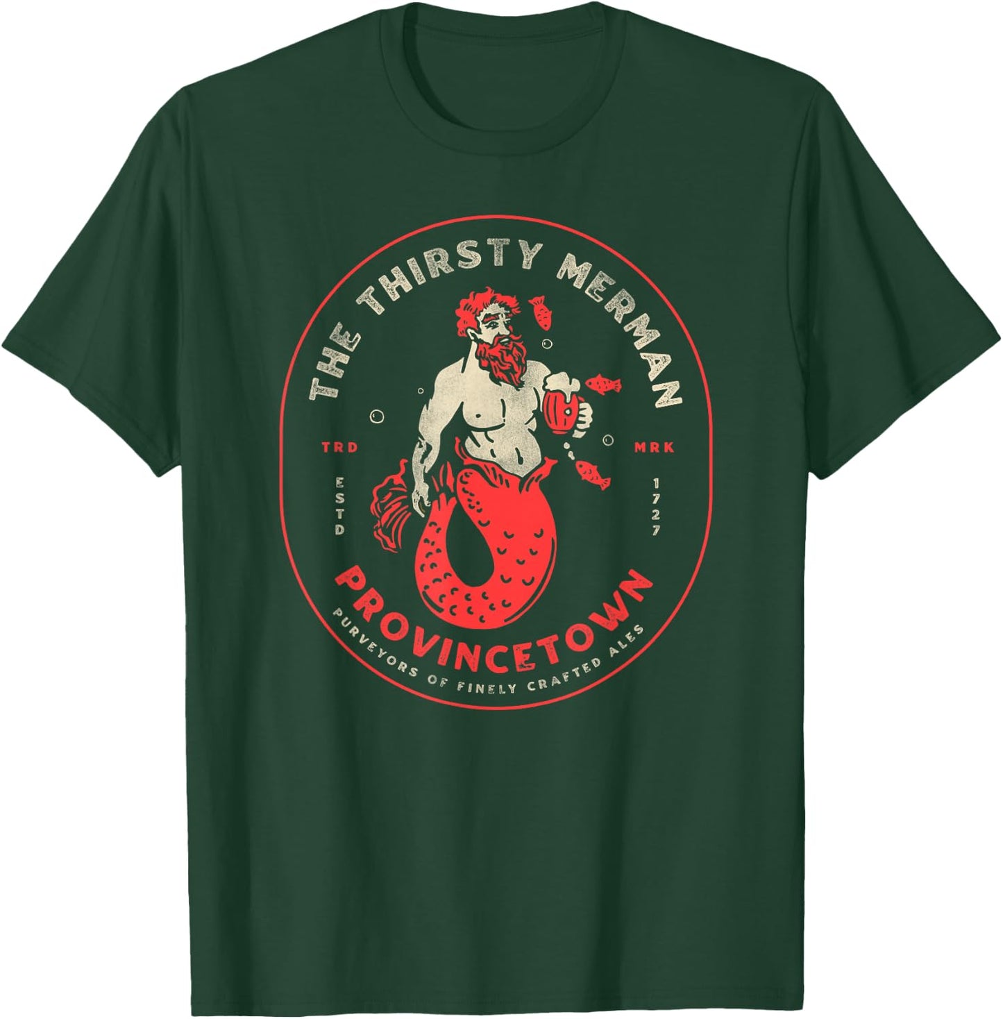 The Thirsty Merman Bar Provincetown, Massachusetts Cape Cod T-Shirt - T-Shirt | Forest