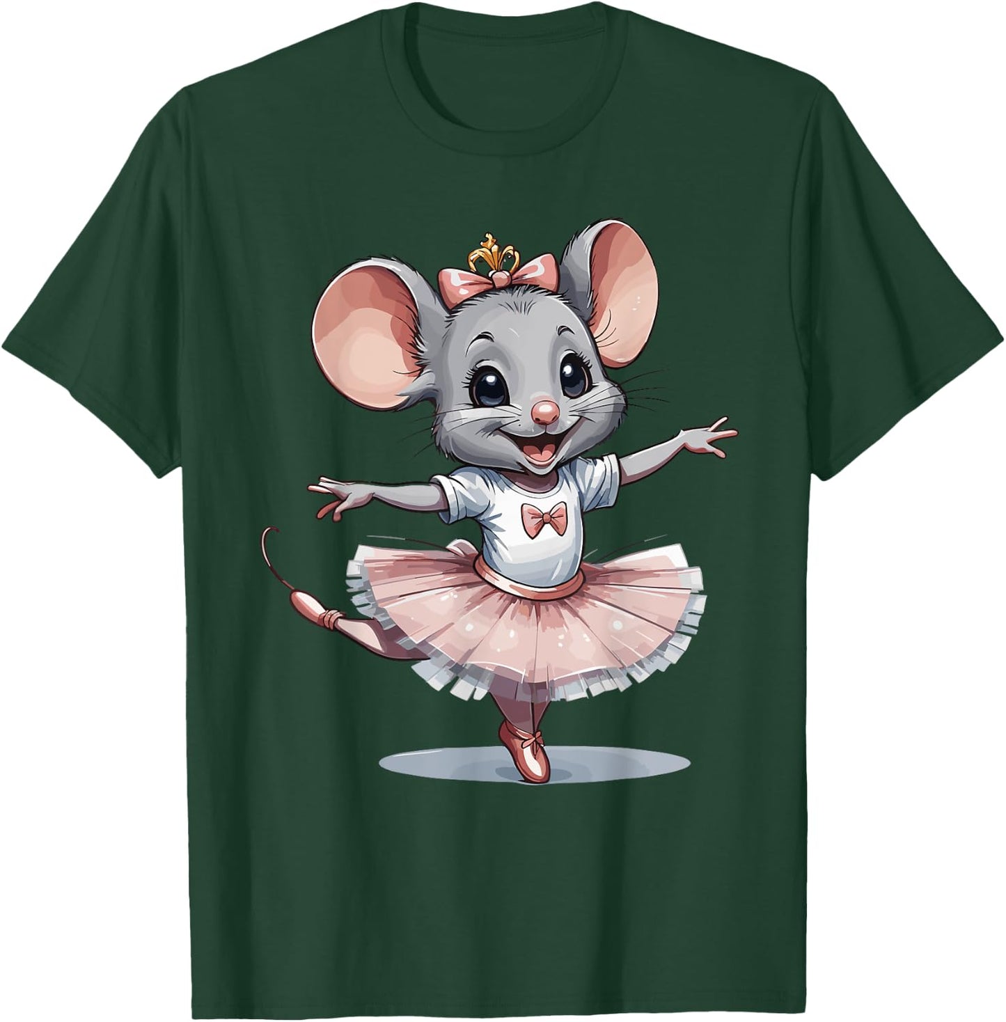 Cute Unique & Modern Mouse Ballet & Ballerina T-Shirt - T-Shirt | Forest