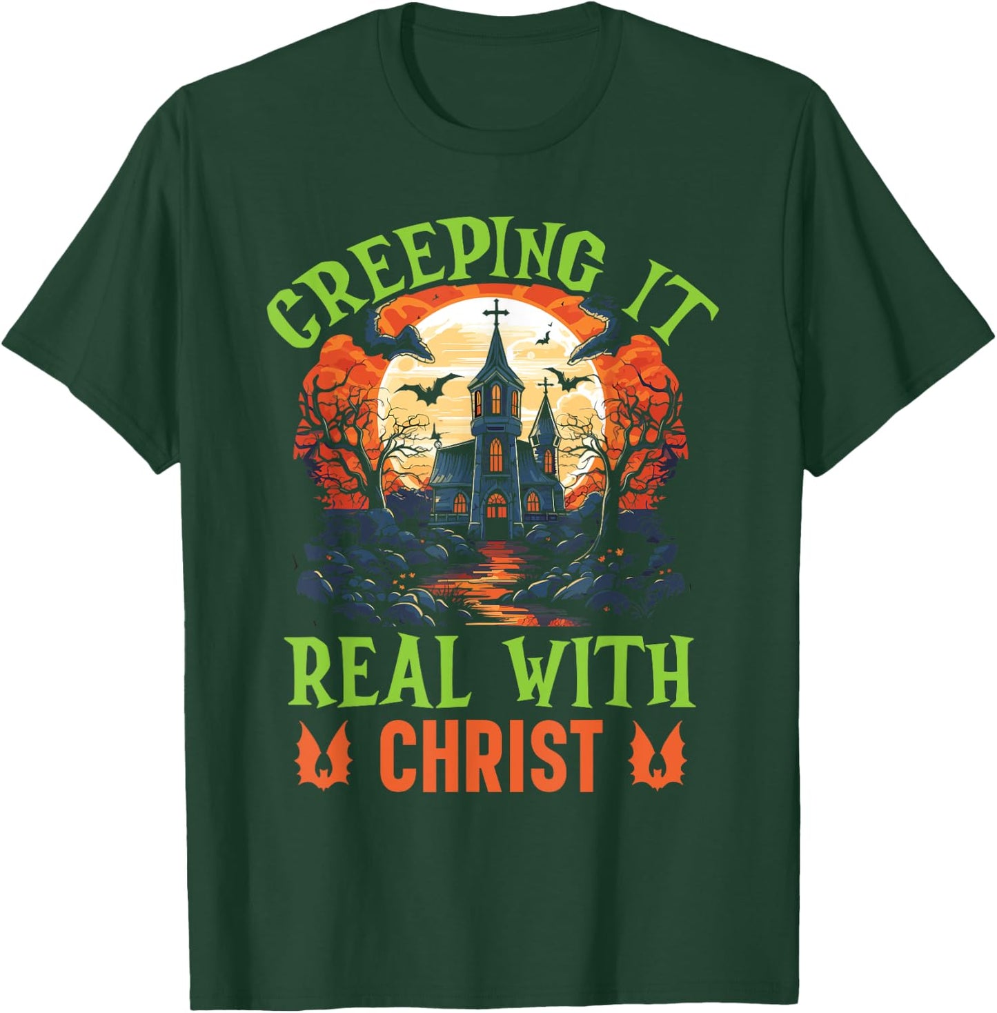 Christian Halloween Jesus Christ Trick Or Treat Christianity T-Shirt - T-Shirt | Forest