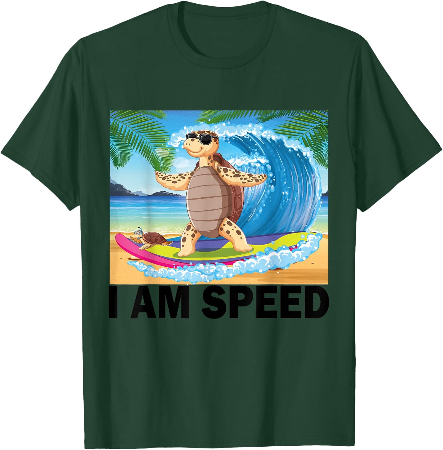 Funny Cute Tortoise I Am Speed Sarcastic Parmy Animal Humor T-Shirt - T-Shirt | Forest