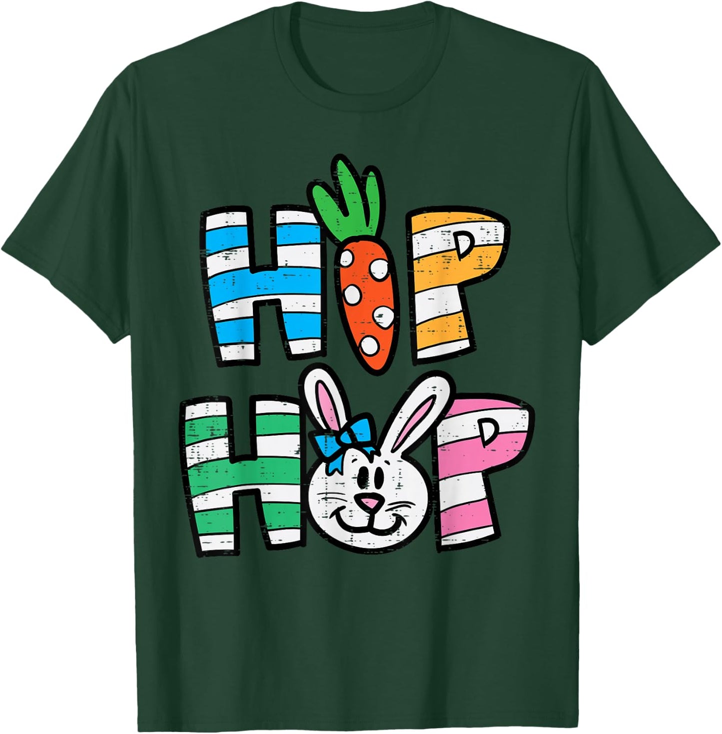Easter Hip Hop Carrot Bunny Rabbit Boys Girls Kids Toddler T-Shirt - T-Shirt | Forest