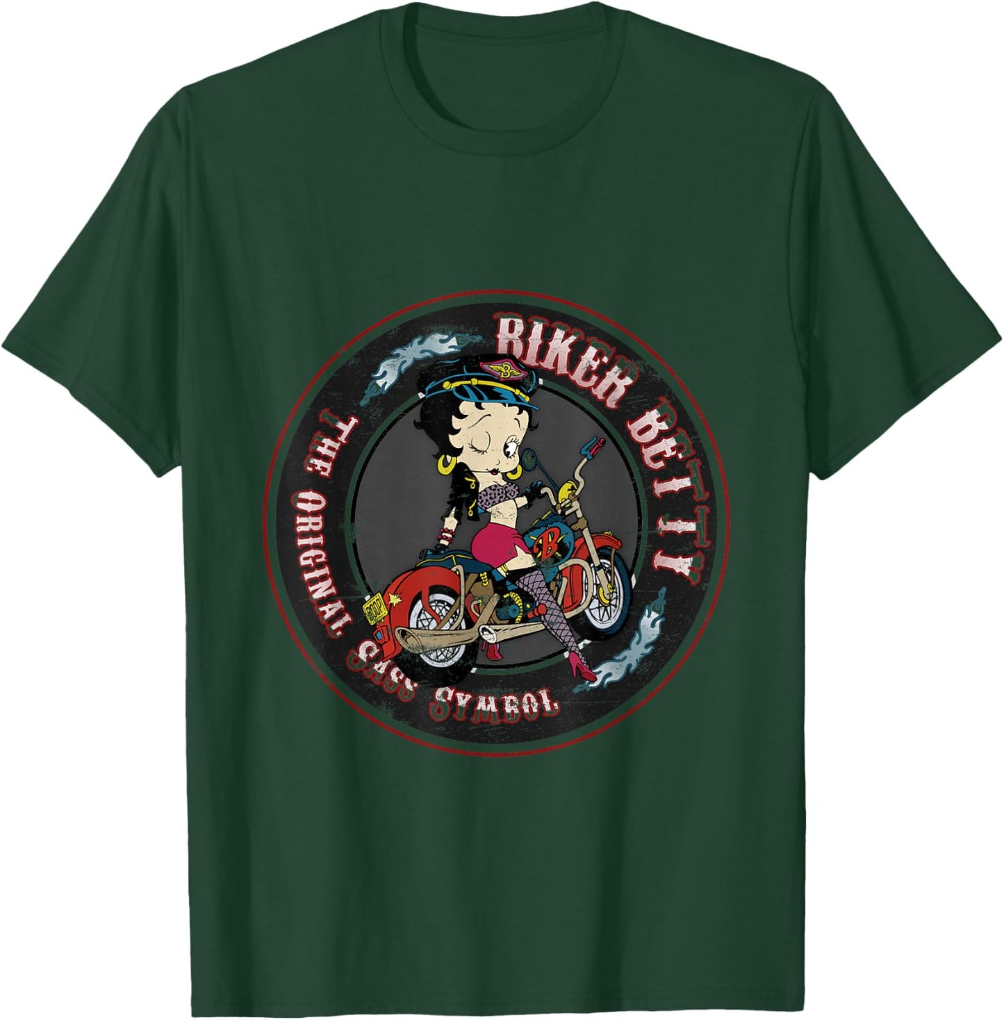 Betty Boop Biker Betty T-Shirt - T-Shirt | Forest
