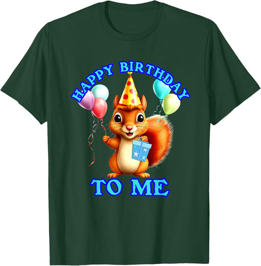 Squirrel My Birthday Squirrel Lover Birthday Animal Design T-Shirt - T-Shirt | Forest