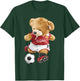 Cute teddy bear playing soccer T-Shirt - T-Shirt | Forest