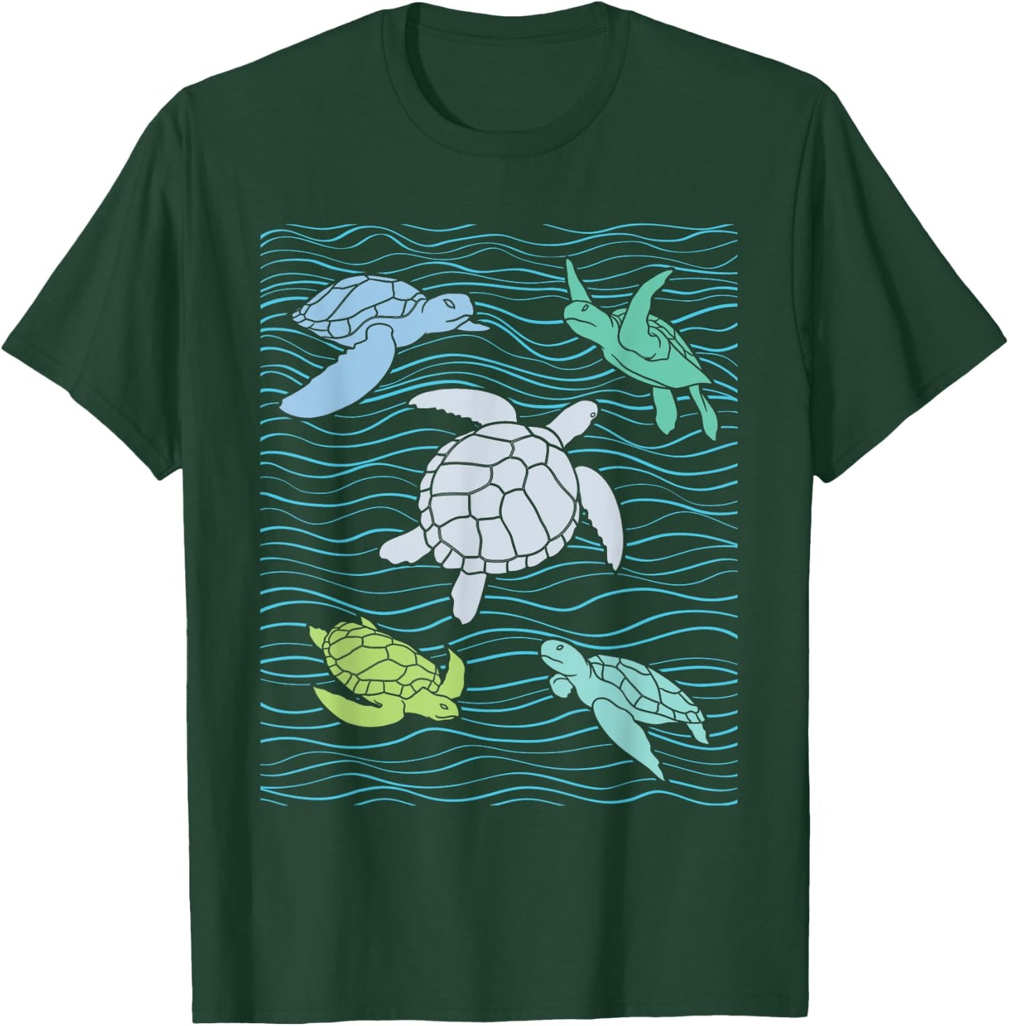 Colorful Sea Turtles - Animal Whisperer Ocean Beach Lover T-Shirt - T-Shirt | Forest