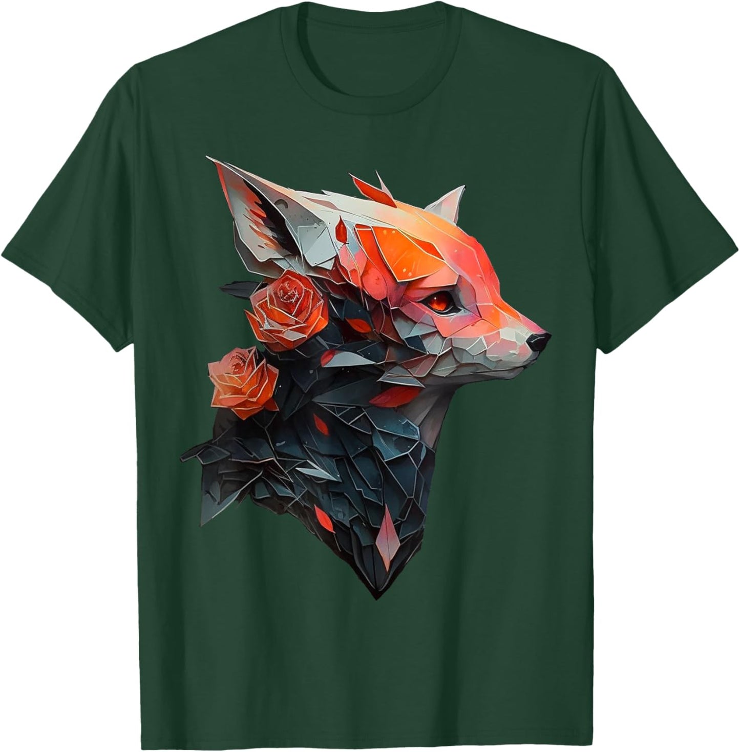 Fox art animal lovers motif animals T-Shirt - T-Shirt | Forest