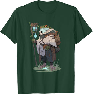 Fantasy Frog Druid hiking in the nature T-Shirt - T-Shirt | Forest