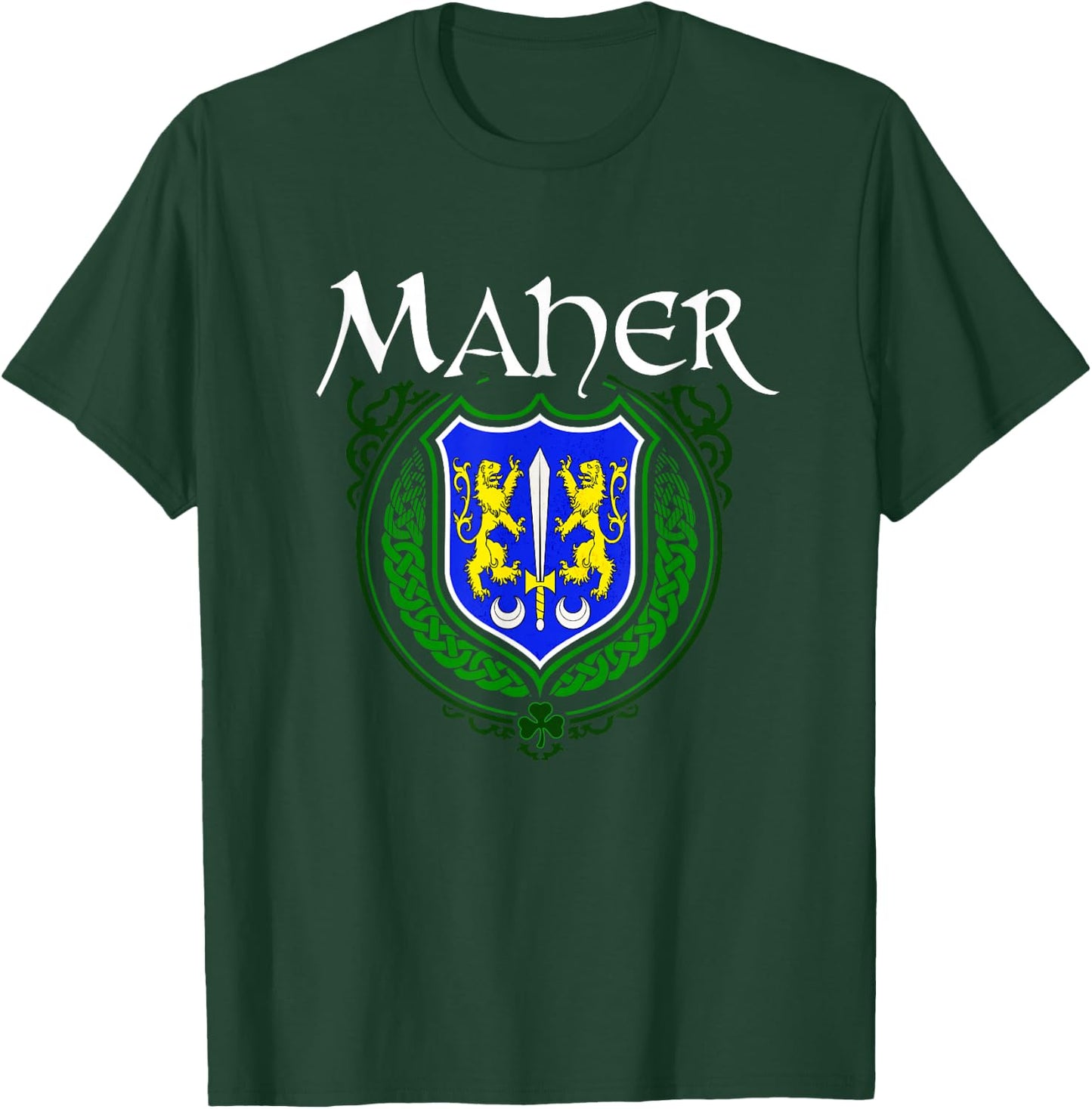 Maher Surname Irish Clan Tartan Badge Ireland T-Shirt - T-Shirt | Forest