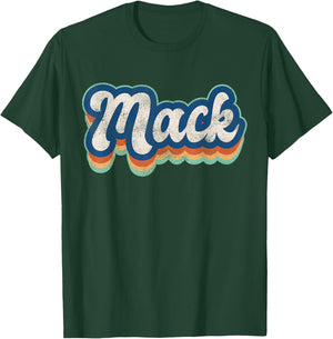 Mack First Name Boy Vintage Style 70s 80s Personalized T-Shirt - T-Shirt | Forest