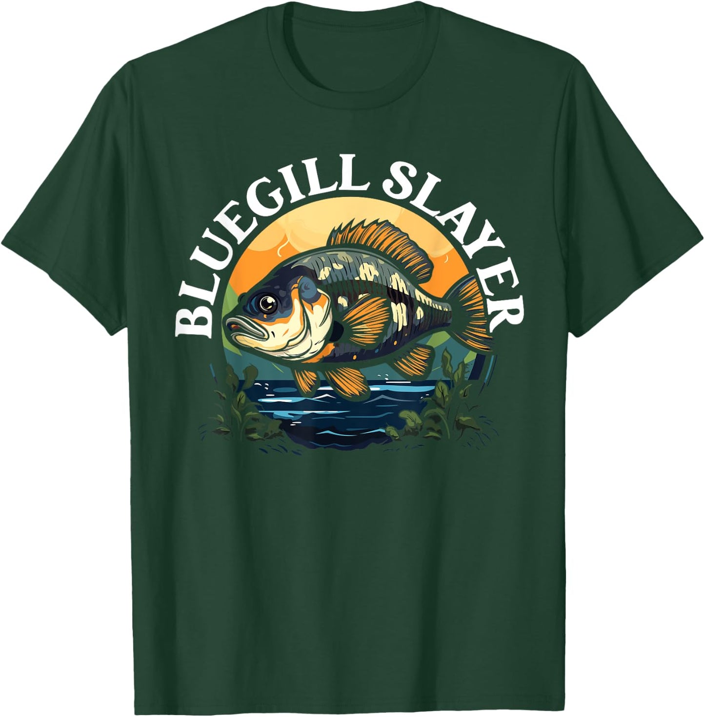 Bluegill Fishing Freshwater Fish Catcher Fisherman T-Shirt - T-Shirt | Forest