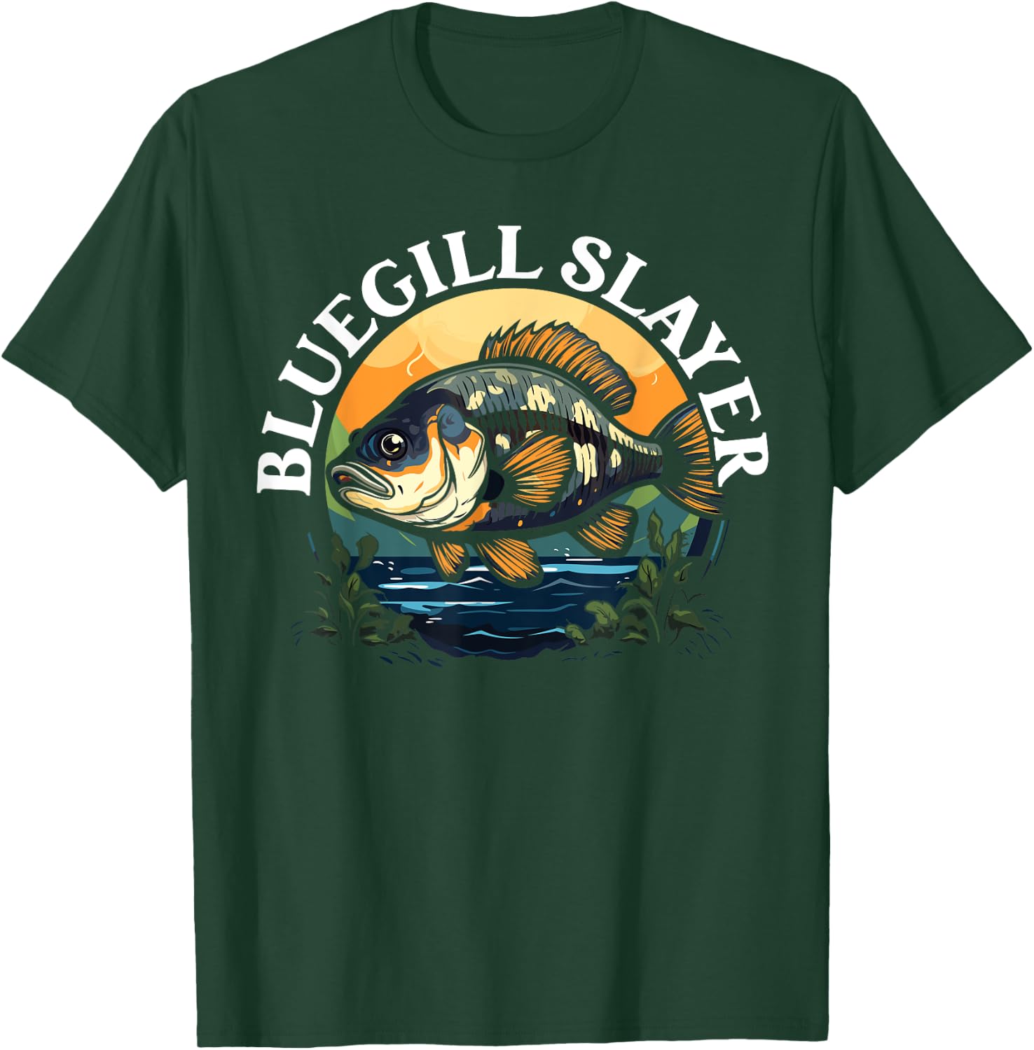 Bluegill Fishing Freshwater Fish Catcher Fisherman T-Shirt - T-Shirt | Forest