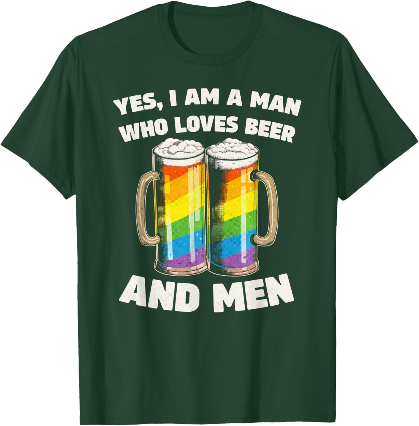 Funny Phrase For Gay Men Who Love Beer T-Shirt - T-Shirt | Forest