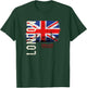 City Country Flag Banner Skyline Panorama London England Great Britain Europe T-Shirt - T-Shirt | Forest