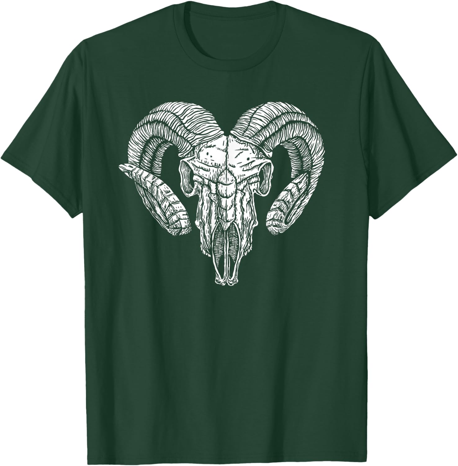 Vintage Old Ram Skull Retro Western Cowboys Bull Design T-Shirt - T-Shirt | Forest