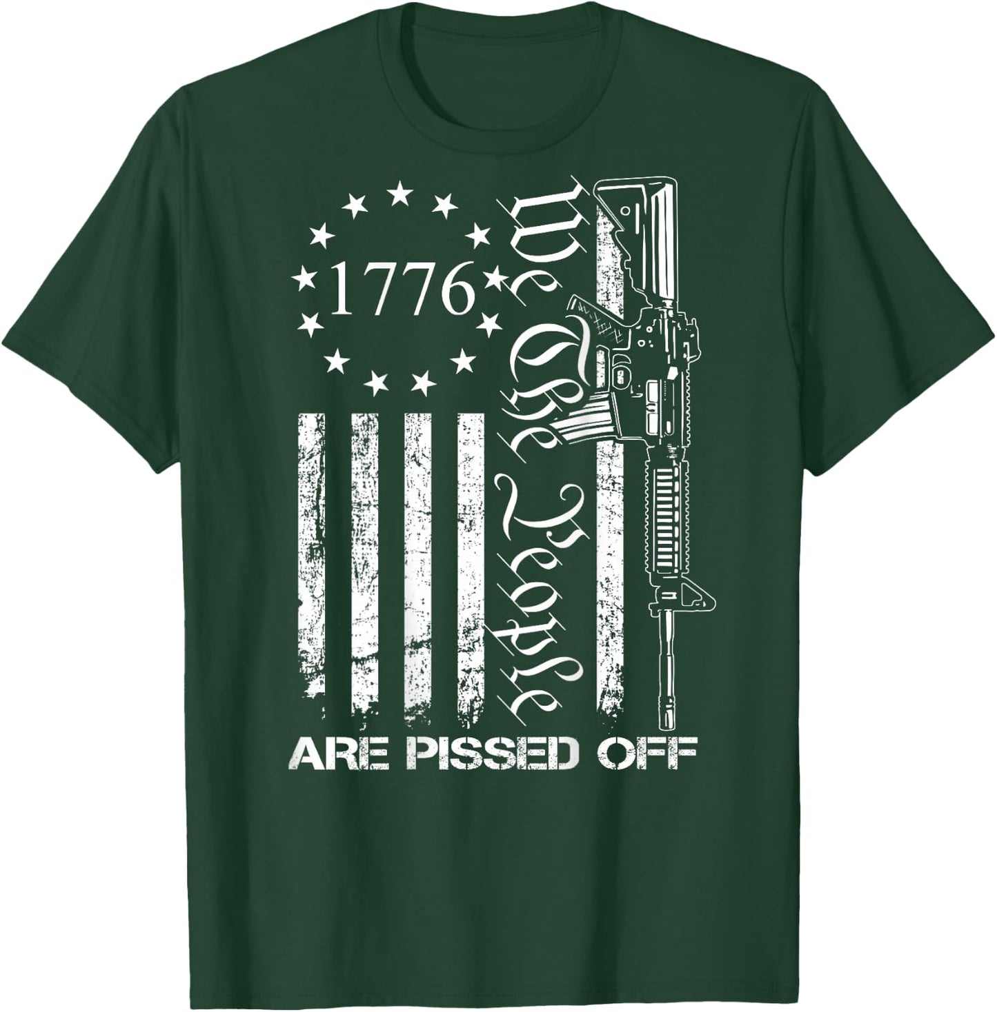 We The People are Pissed Off - AR15 Pro Gun Rights - ON Back Small T-Shirt - T-Shirt | Forest