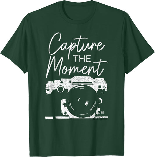 Photographer Capture The Moment Funny Camera Photography T-Shirt - T-Shirt | Forest