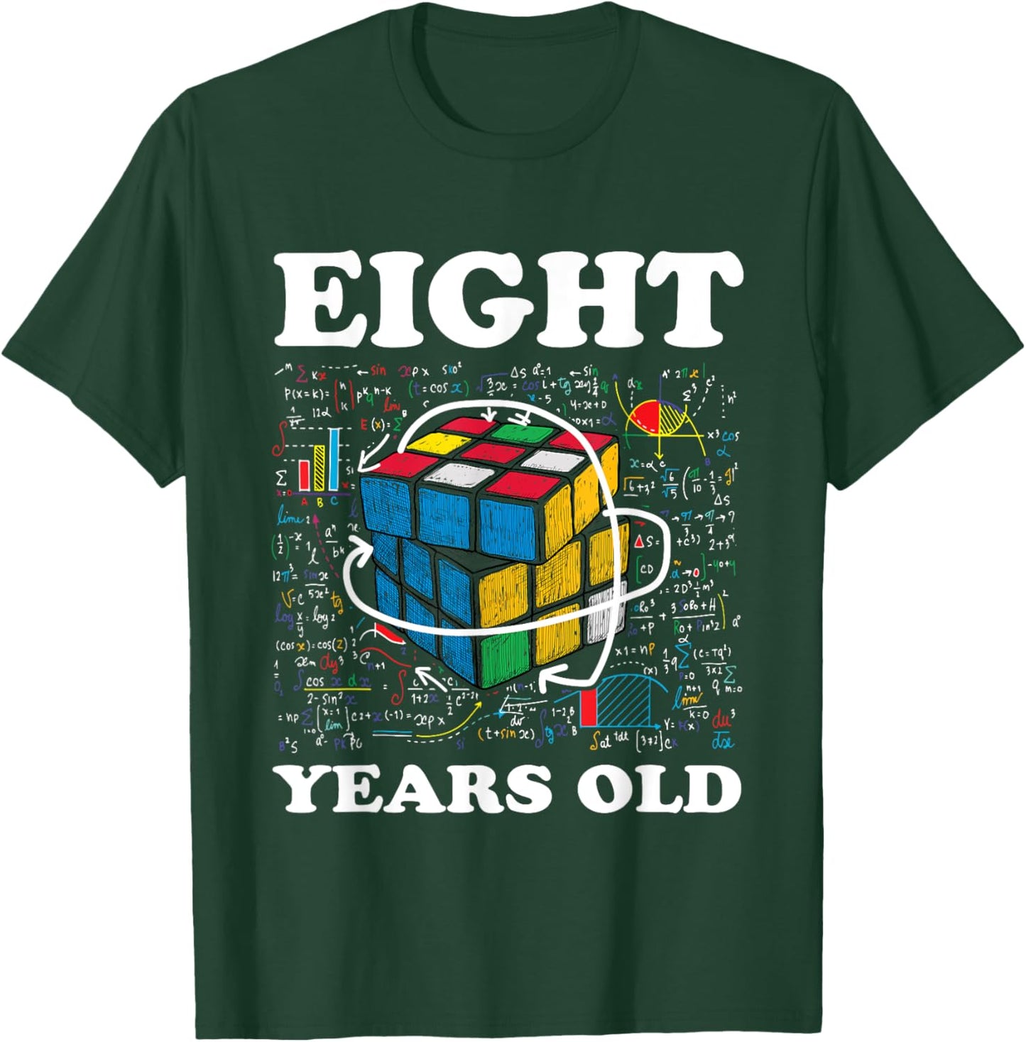 Competitive Speed Cubing 8 Years Old Birthday for Boy Girl T-Shirt - T-Shirt | Forest