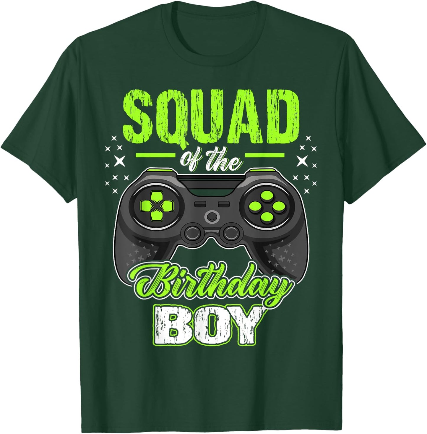 Squad of the Birthday Boy Matching Video Gamer Birthday T-Shirt - T-Shirt | Forest