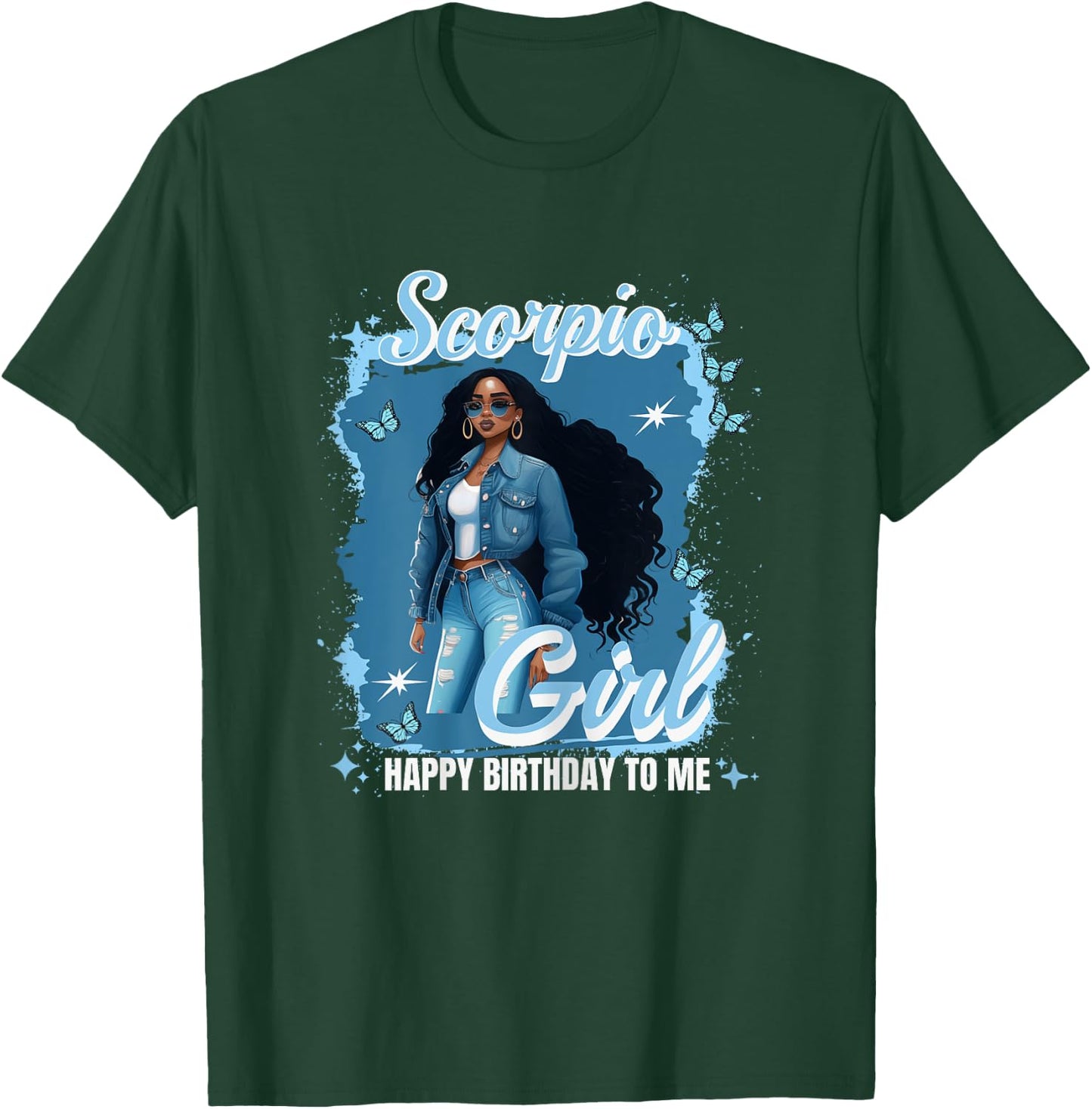 Scorpio Girl Vibes Goddess October November Birthday Nubian T-Shirt - T-Shirt | Forest