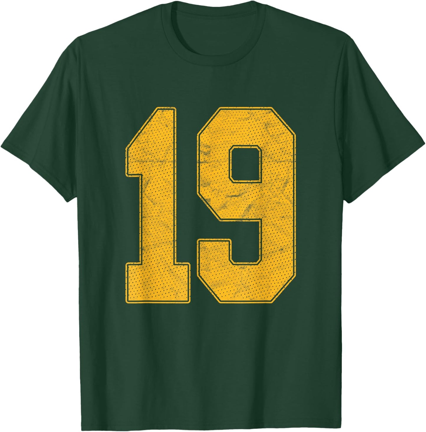 Number 19 Numbered Uniform Sports Team Jersey 19th Birthday T-Shirt - T-Shirt | Forest