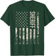 Vintage US American Flag Sheriff T-Shirt - T-Shirt | Forest