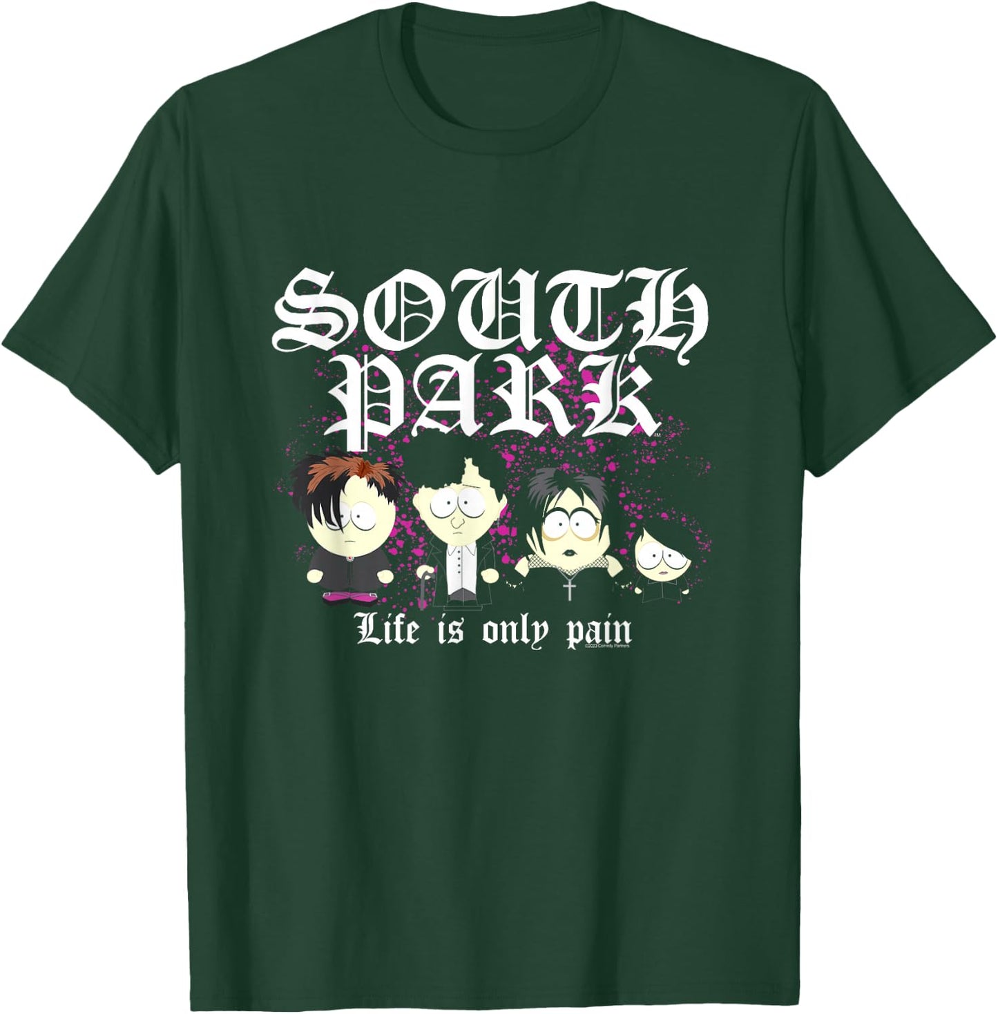 South Park Goth Kids Life is Only Pain T-Shirt - T-Shirt | Forest