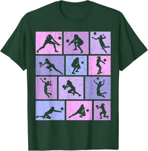 Volleyball Girl Kids Women T-Shirt - T-Shirt | Forest