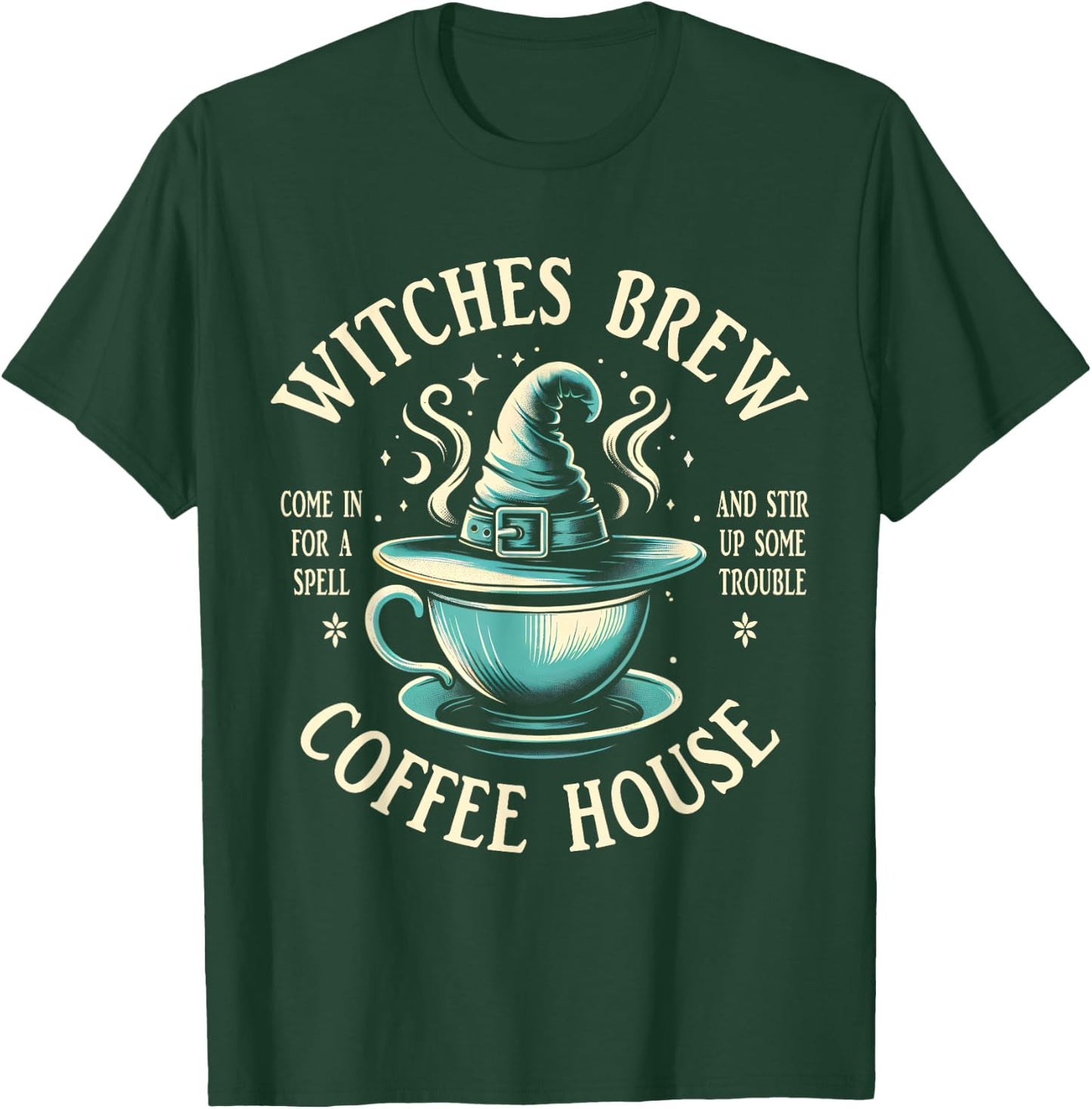 Funny Wicca Witchy Witchcraft | Witches Brew Coffee T-Shirt - T-Shirt | Forest