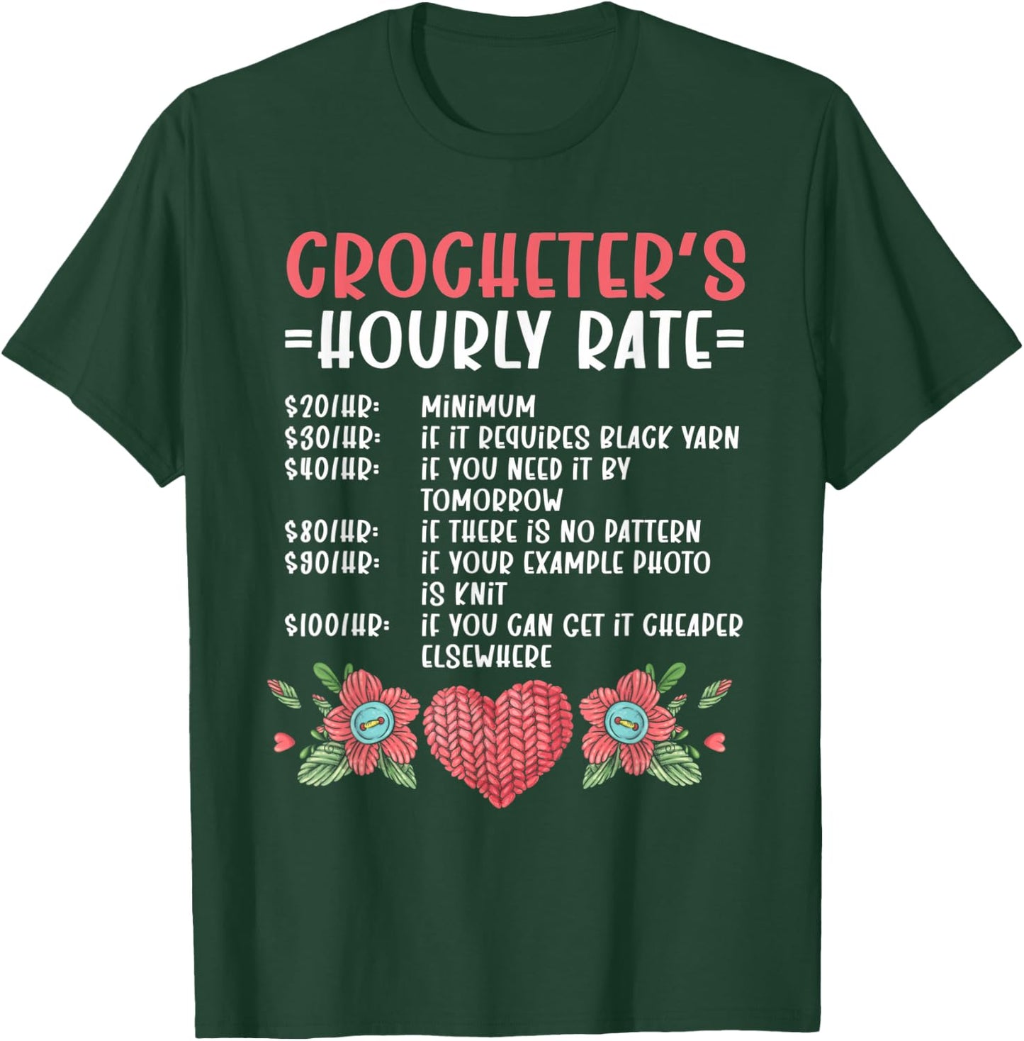 Crochet Yarn Crocheting T-Shirt - T-Shirt | Forest