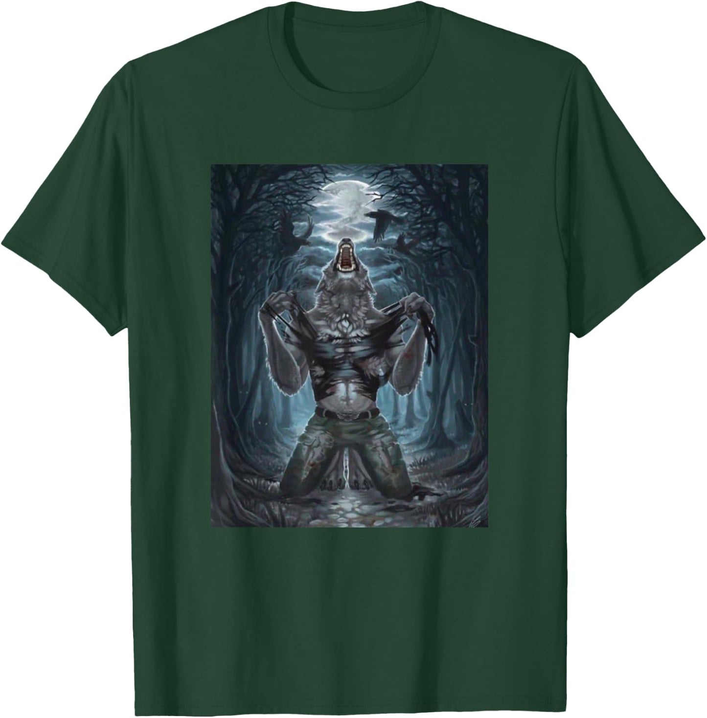 Werewolf Ripping Off Meme T-Shirt - T-Shirt | Forest