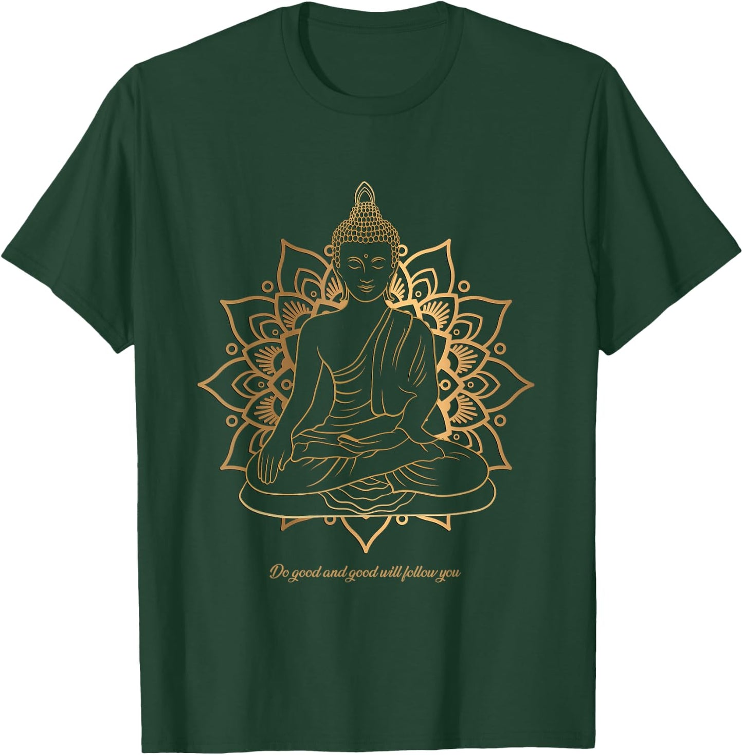 Buddha Mandala Buddhist Mindfulness Buddhism Spiritual T-Shirt - T-Shirt | Forest