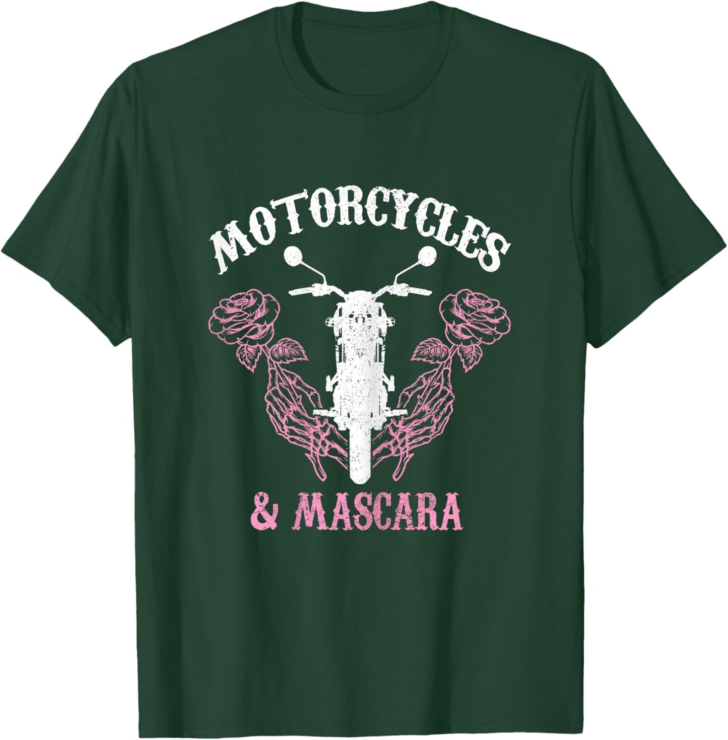 Motorcycles & Mascara Biker Girl Vintage T-Shirt - T-Shirt | Forest