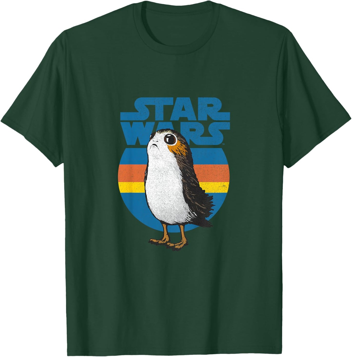 Kids Star Wars: The Last Jedi Vintage Seventies Porg Stripe T-Shirt - T-Shirt | Forest