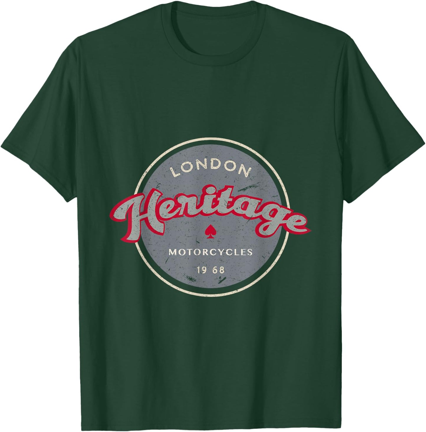 Motorcycle Retro Ace Café Hotrod Vintage T-Shirt - T-Shirt | Forest