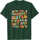 I'm The Youngest Sister Rules Don't Apply To Me Groovy Cute T-Shirt - T-Shirt | Forest